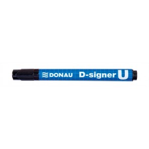 Alkoholos marker, 2-4 mm, kúpos, DONAU "D-signer U", fekete
