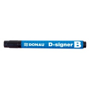 Táblamarker, 2-4 mm, kúpos, DONAU "D-signer B"", fekete