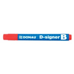 Táblamarker, 2-4 mm, kúpos, DONAU "D-signer B", piros