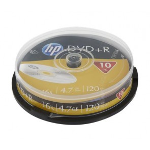 DVD-R lemez, 4,7 GB, 16x, 10 db, hengeren, HP