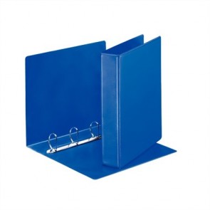 Gyűrűs könyv, panorámás, 4 gyűrű, D alakú, 65 mm, A4, PP, ESSELTE, kék