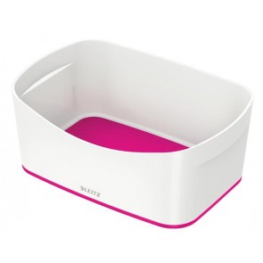 Tároló doboz, LEITZ "MyBox", fehér-rózsaszín