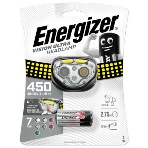 Fejlámpa, 4 LED, 3xAAA, ENERGIZER "Vision Ultra"