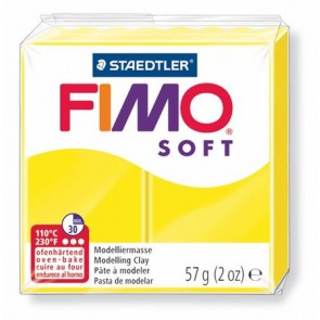 Gyurma, 57 g, égethető, FIMO "Soft", citromsárga