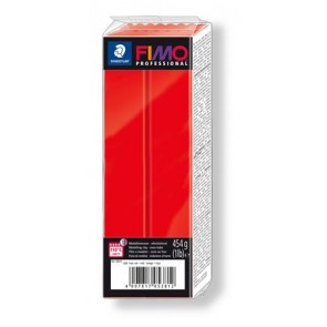 Gyurma, 454 g, égethető, FIMO "Professional", piros