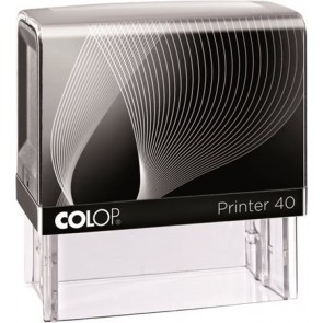 Bélyegző, COLOP "Printer IQ 40" fekete ház - fekete párnával