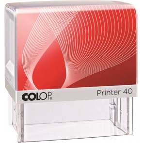 Bélyegző, COLOP "Printer IQ 40" fehér ház - fekete párnával