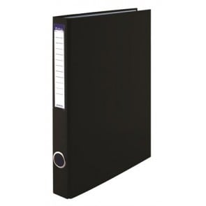 Gyűrűs könyv, 2 gyűrű, 35 mm, A4, PP/karton, VICTORIA, fekete