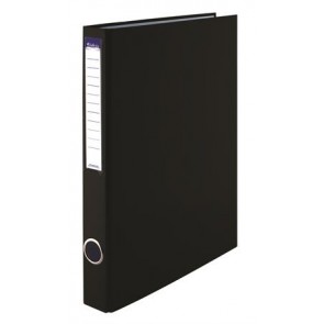 Gyűrűs könyv, 4 gyűrű, 35 mm, A4, PP/karton, VICTORIA OFFICE, fekete