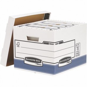 Archiválókonténer, karton, standard, "BANKERS BOX® SYSTEM by FELLOWES®", kék