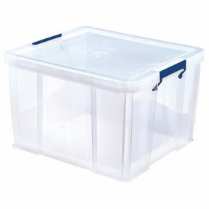 Műanyag tároló doboz, átlátszó, 48 liter, FELLOWES, "ProStore™"