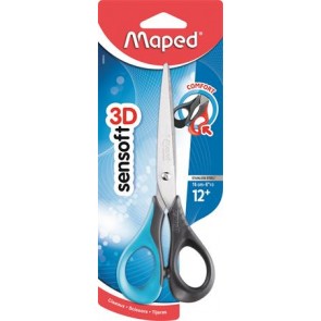 Olló, általános, 16 cm, MAPED "Sensoft 3D", vegyes színek