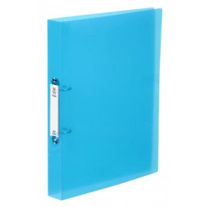 Gyűrűs könyv, 2 gyűrű, 40 mm, A4, maxi, PP, cserélhető címke, VIQUEL "Propyglass", kék