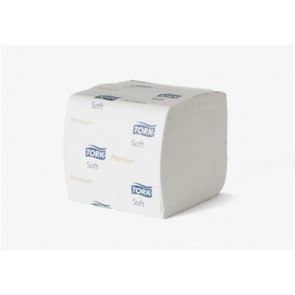 Toalettpapír, hajtogatott, T3 rendszer, 2 rétegű, Premium, TORK "Folded", fehér