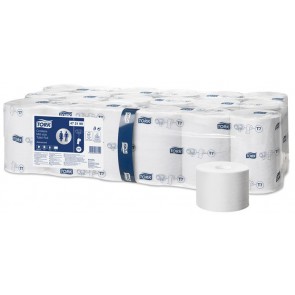 Toalettpapír, T7 rendszer, 2 rétegű, 13,1 cm átmérő, Advanced, TORK "Mid-size", fehér