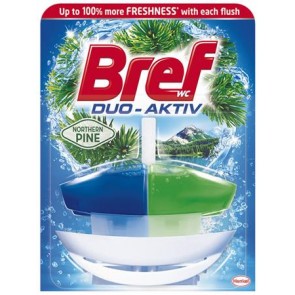WC illatosító gél, 50 ml, BREF "Duo Aktiv", fenyő