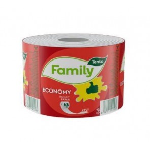 Toalettpapír, 2 rétegű, kistekercses, 36 tekercs, TENTO "Family Economy", natúr