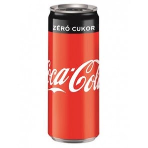 Üdítőital, szénsavas, 0,33 l, dobozos, COCA COLA "Coca Cola Zero"