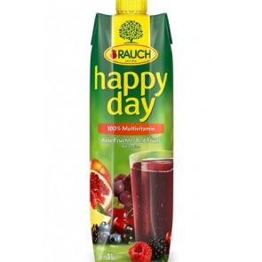 Gyümölcslé, 100%, 1 l, RAUCH "Happy day", piros multivitamin