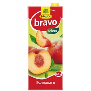 Gyümölcsital, 25%, 1,5 l, RAUCH "Bravo", őszibarack