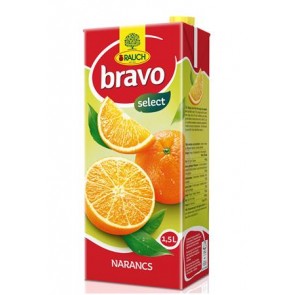 Gyümölcsital, 12%, 1,5 l, RAUCH "Bravo", narancs