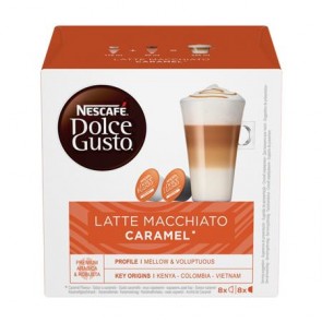 Kávékapszula, 8x2 db,  NESCAFÉ DOLCE GUSTO "Latte Macchiato", karamellás