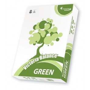 Másolópapír, újrahasznosított, A4, 80 g, VICTORIA PAPER "Balance Green"