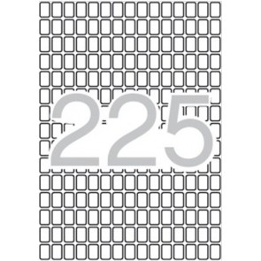 Etikett, 8x12 mm, kerekített sarkú, A5 hordozón, APLI, 3375 etikett/csomag