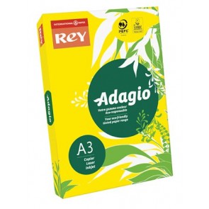 Másolópapír, színes, A3, 80 g, REY "Adagio", intenzív sárga