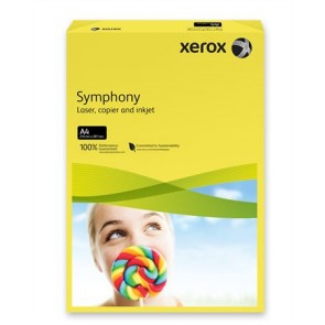 Másolópapír, színes, A4, 80 g, XEROX "Symphony", sötétsárga (intenzív)