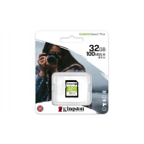 Memóriakártya, SDHC, 32GB, CL10/UHS-I/U1/V10, KINGSTON "Canvas Select Plus"