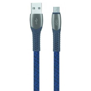 USB kábel, USB - micro USB, 1,2 m, RIVACASE "PS6100", kék