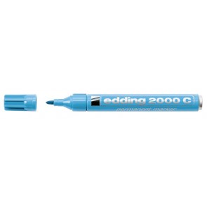 Alkoholos marker, 1,5-3 mm, kúpos, EDDING "2000", világoskék