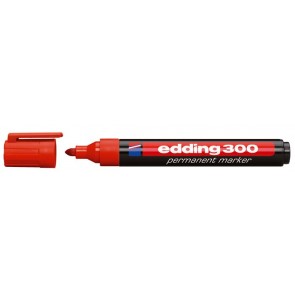 Alkoholos marker, 1,5-3 mm, kúpos, EDDING "300", piros