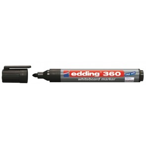 Tábla- és flipchart marker, 1,5-3 mm, kúpos, EDDING "360", fekete
