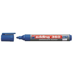 Tábla- és flipchart marker, 1,5-3 mm, kúpos, EDDING "360", kék