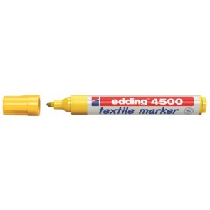 Textilmarker, 2-3 mm, kúpos, EDDING "4500", sárga