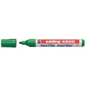 Textilmarker, 2-3 mm, kúpos, EDDING "4500", zöld