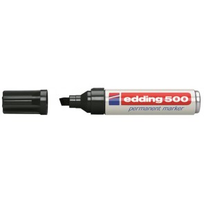 Alkoholos marker, 2-7 mm, vágott, EDDING "500", fekete