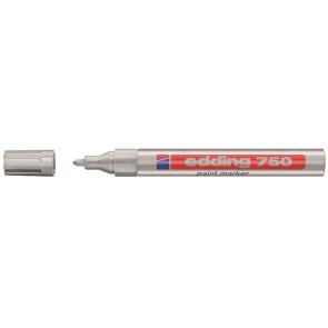 Lakkmarker, 2-4 mm, EDDING "750", ezüst