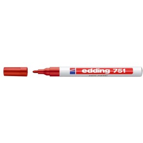 Lakkmarker, 1-2 mm, EDDING "751", piros