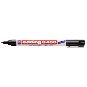 Alkoholos marker, CD/DVD, 0,5-1 mm, EDDING "8400", fekete