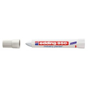 Jelölő marker, 10 mm, kúpos, EDDING "950", fehér