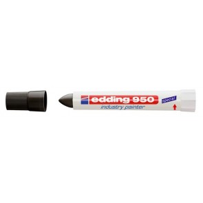 Jelölő marker, 10 mm, kúpos, EDDING "950", fekete