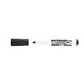 Tábla- és flipchart marker, 1-3 mm, multifunkciós, ICO "Markeraser" fekete