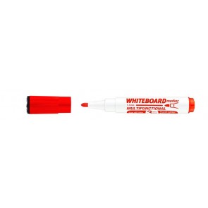 Tábla- és flipchart marker, 1-3 mm, multifunkciós, ICO "Markeraser" piros