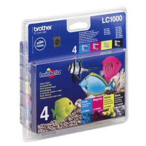 LC1000BCMY Tintapatron multipack DCP 330C, BROTHER, b+c+m+y, 1*500 oldal, 3*400 oldal