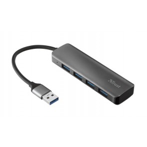 USB elosztó-HUB, 4 port, alumínium, USB 3.2 Gen 1, TRUST "Halyx"