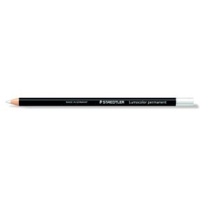 Színes ceruza, henger alakú, mindenre író, vízálló (glasochrom) STAEDTLER "Lumocolor 108", fehér