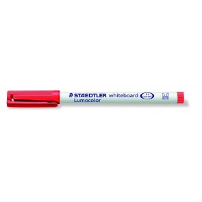 Táblamarker, 1 mm, M, kúpos, STAEDTLER "Lumocolor 301", piros